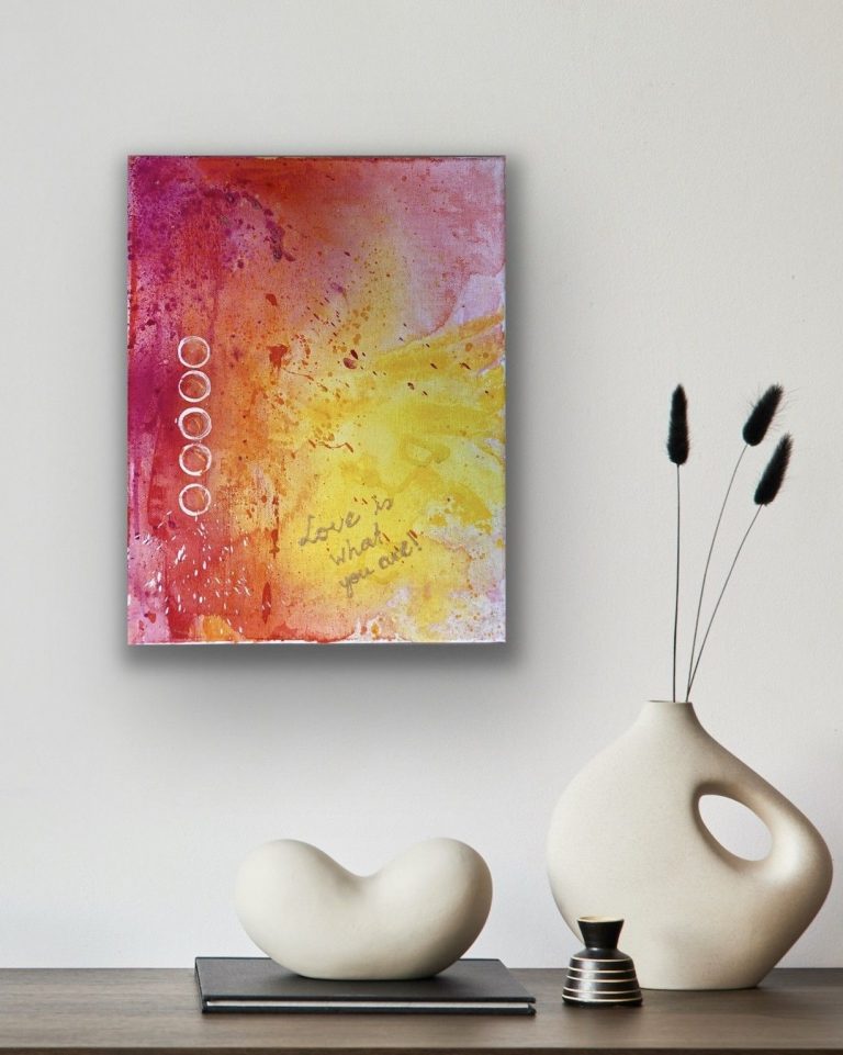 Love is what you are, Acryl + Glitter, 30x24, verkauft