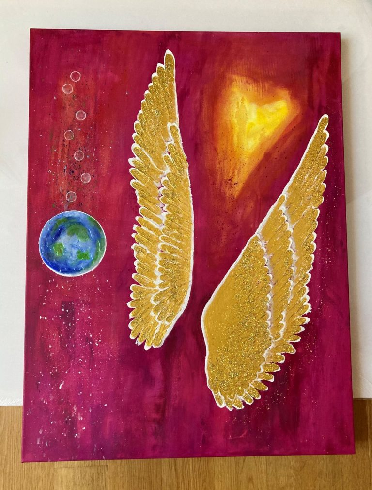 Seelenbild Flügel, 80x60