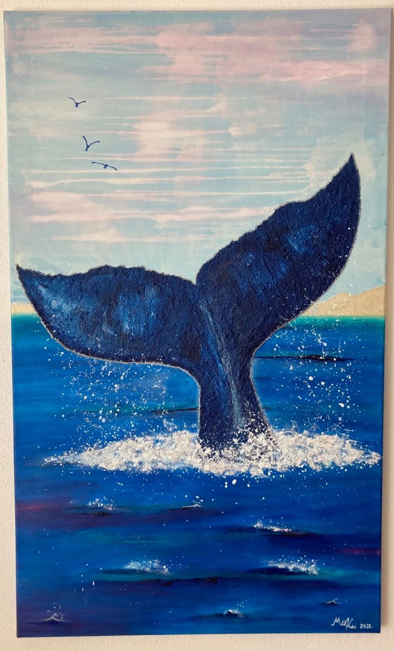 Walflosse, Acryl + Struktursand, 100x60, verkauft