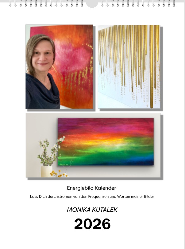 A3 Wandkalender 2026 mit 12 Energiebildern + Botschaften